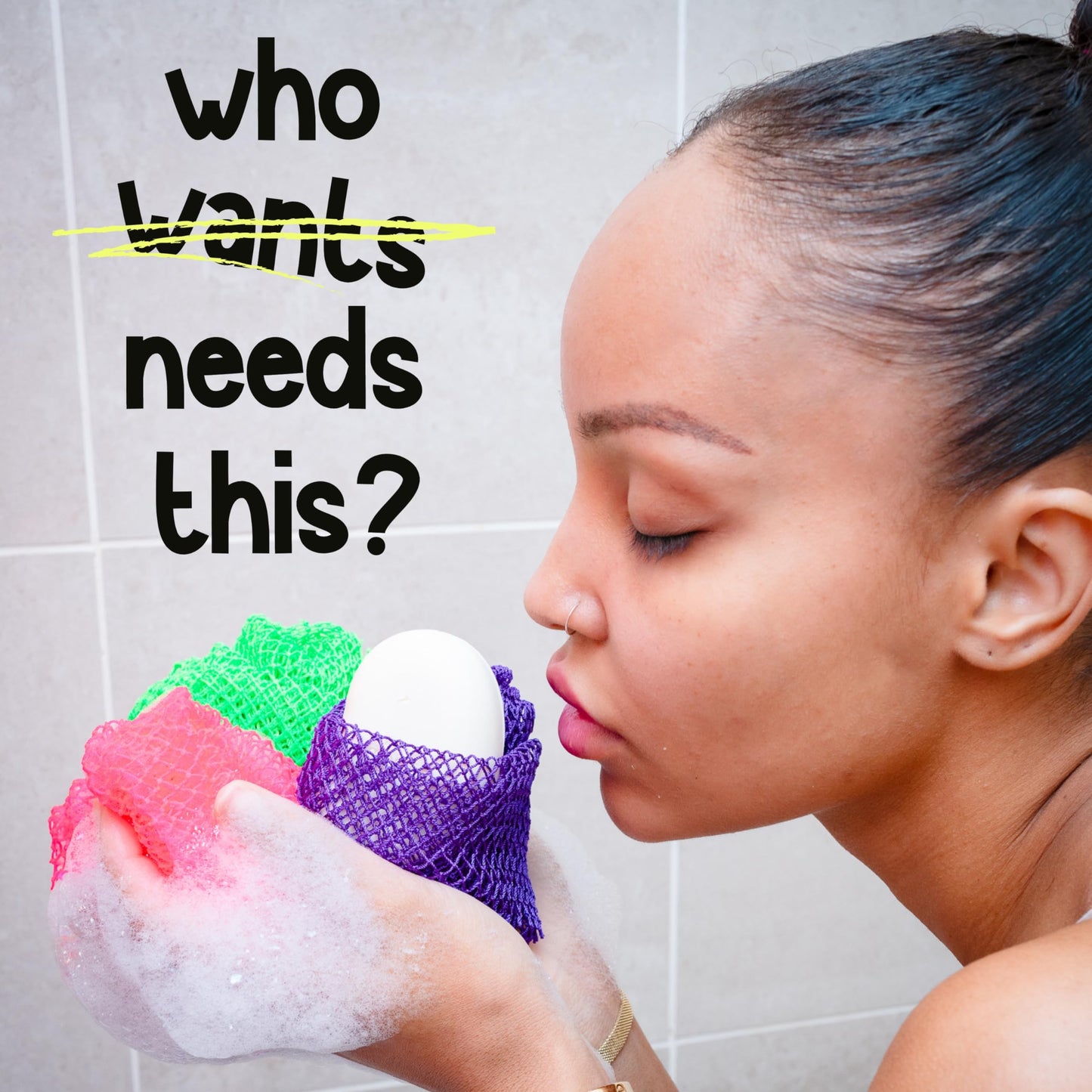 AFRIKI African Net Sponge, African Exfoliating Sponge, Black Owned, Exfoliating Washcloth, Body Exfoliator for Bath and Shower, Back Scrubber, Dead Skin Remover